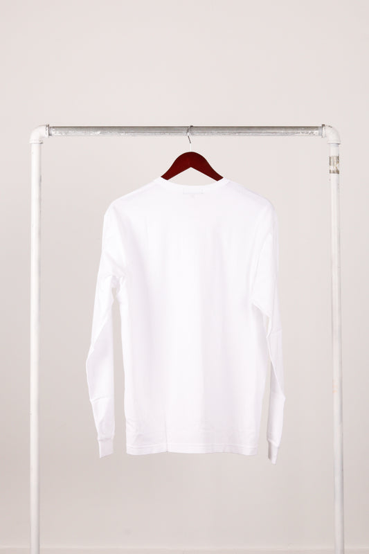 Comme des Garçons HOMME AW23 'Logo' L/S T-Shirt White (2023)