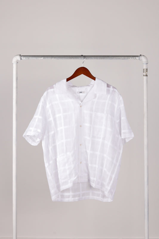 Bode SS23 'Tonal Plaid' S/S Shirt White (2023)