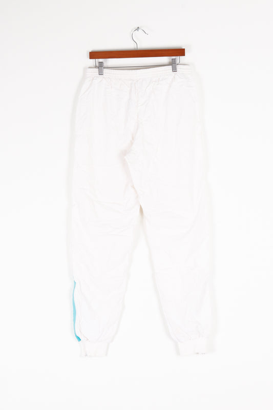 Vintage 90's Bally 'Embroidered Crest Logo' Track Pants White