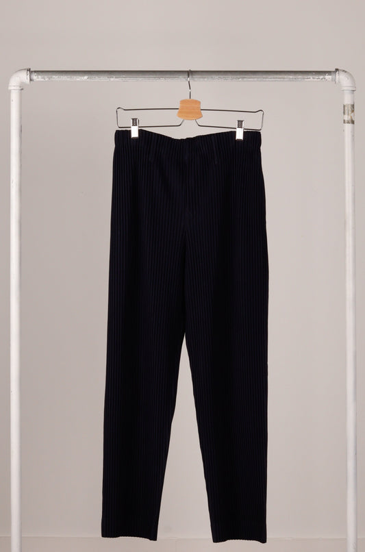 Issey Miyake Homme Plisse FW23 'Basics Pleated' Trousers Navy (2023)