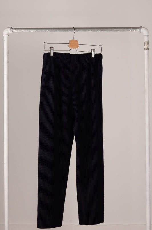 Issey Miyake Homme Plisse FW23 'Basics Pleated' Trousers Navy (2023)