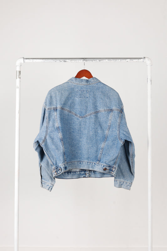 Vintage 1991 Levi's Womens 'Type III' Denim Trucker Jacket Stone Wash