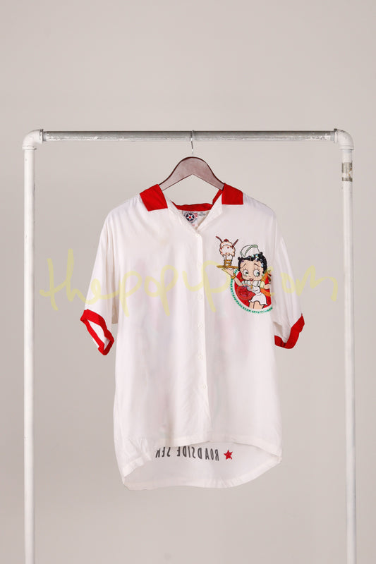 Vintage 80's Betty Boop 'Dinner' S/S Shirt