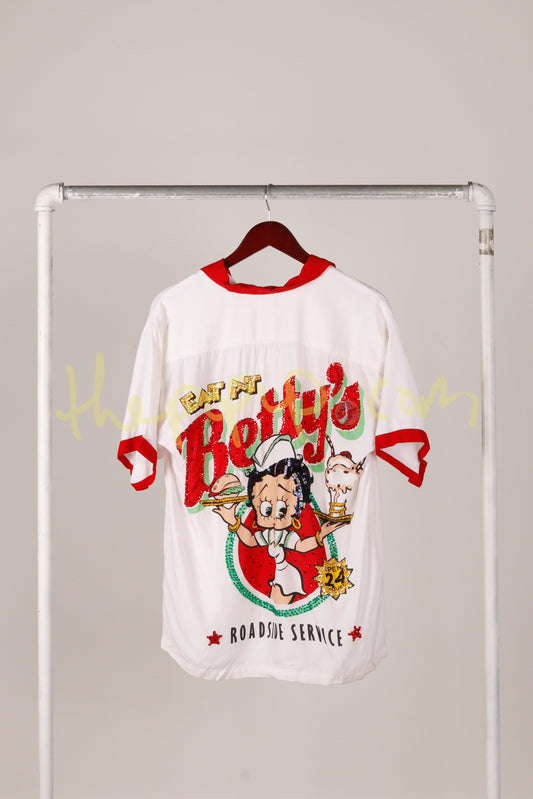 Vintage 80's Betty Boop 'Dinner' S/S Shirt