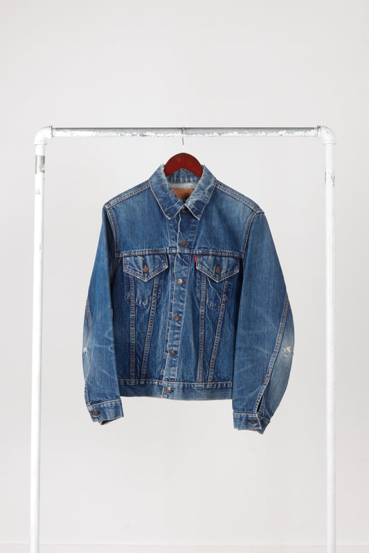 Vintage 70's Levi's 'Big E Type III' Denim Trucker Jacket Dark Wash