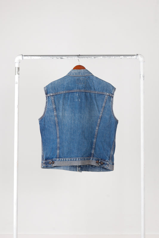 Vintage 70's Levi's Red Tab 'Custom Studded Sleeveless' Type III Denim Trucker Jacket