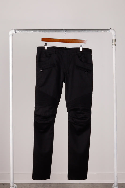 Balmain SS12 'Summer Wool Biker' Trousers Black (2012)