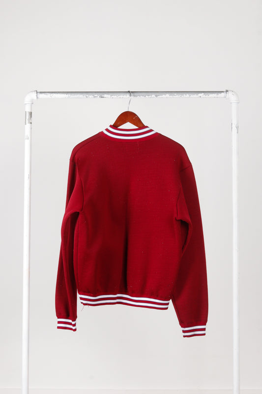 Vintage 50's Champion 'Fairmont University Ringer' Crewneck Maroon