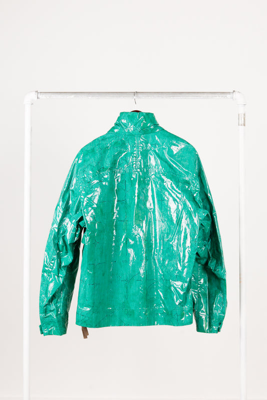 Stone Island Shadow Project FW22 'Glass Poplin Double Face Print' Jacket Emerald Green (2022)