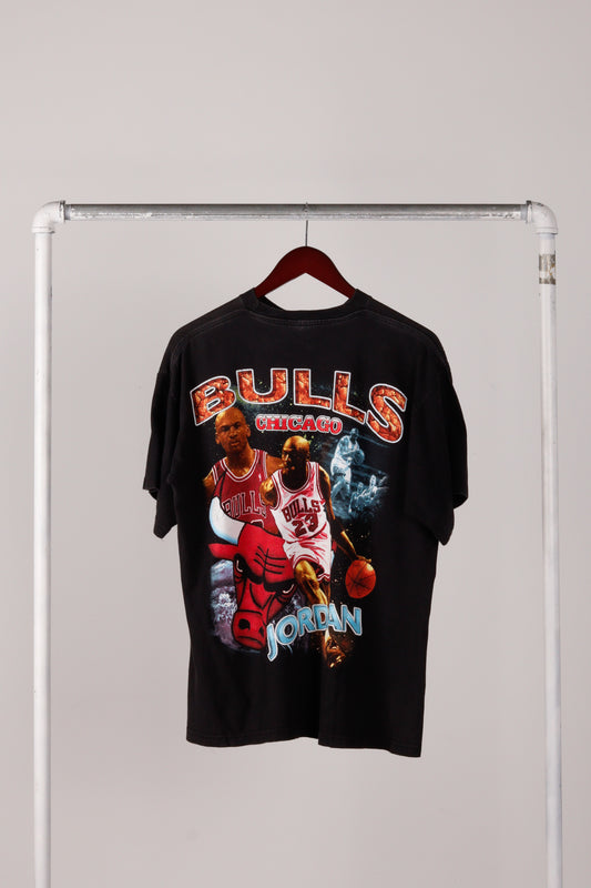 Vintage 1997 Chicago Bulls 'Go For 5' Jordan Pippen Rodman Rap T-Shirt