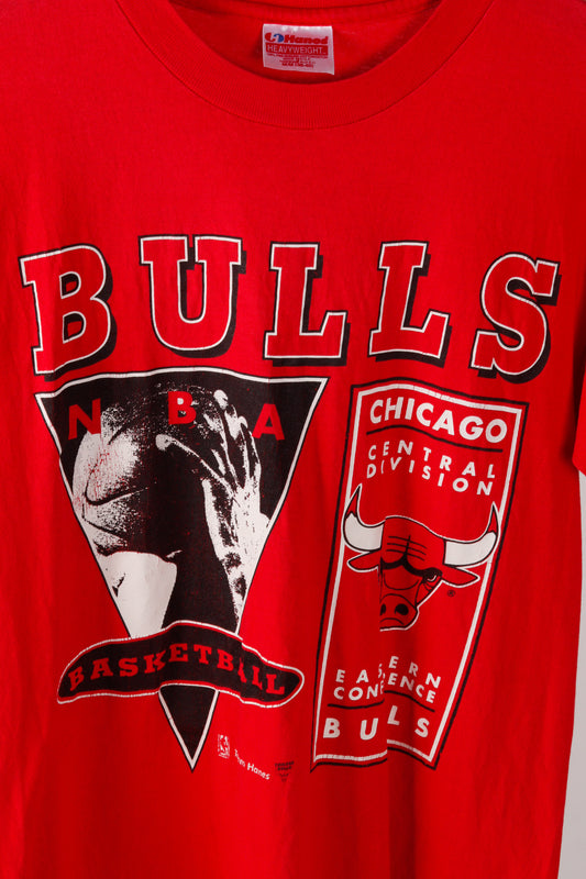 Vintage 90's Chicago Bulls 'Central Division' T-Shirt Red