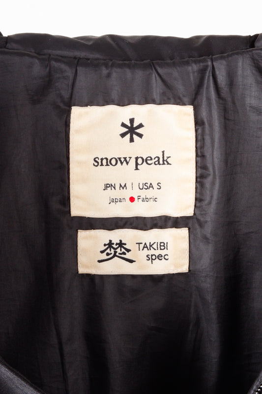 Snow Peak FW19 'Takibi Spec Fire Resistant' Half Zip Down Pullover Black (2019)