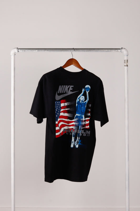 Vintage 1992 Nike 'USA Chris Mullin Just Do It' T-Shirt Black