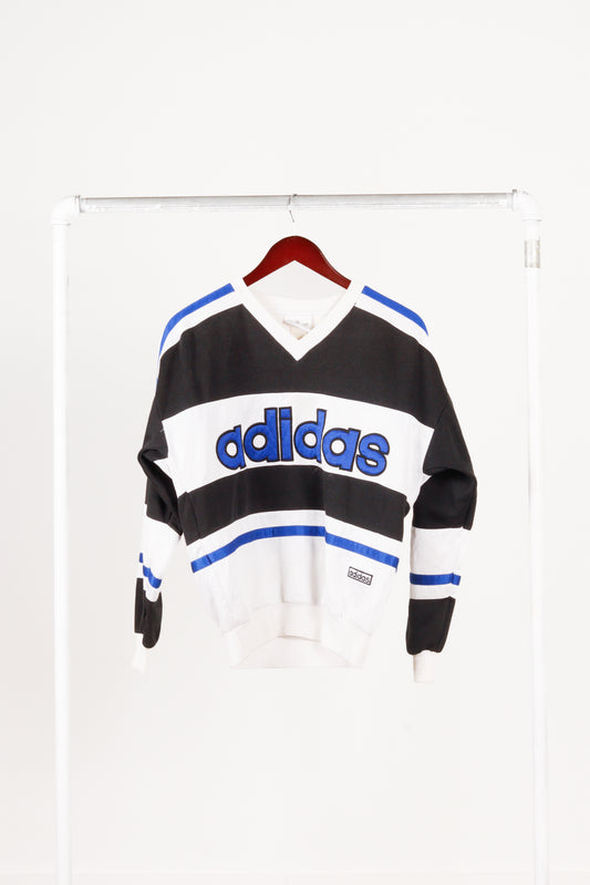 Vintage 80's adidas 'Embroidered Spell Out Logo' Crewneck