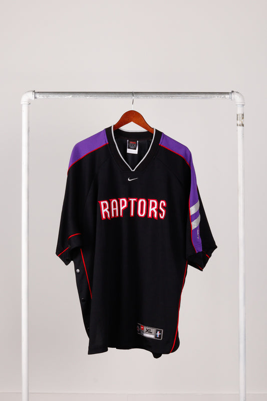 Vintage 2001 Nike Toronto Raptors 'Warmup Tearaway' Road Top Black