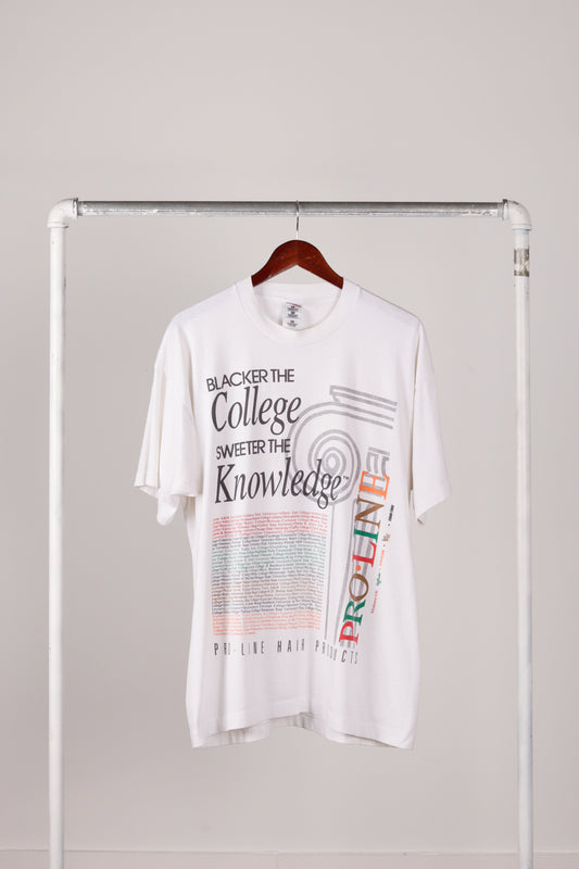 Vintage 90's Pro Line 'Blacker The College Sweeter The Knowledge HBCU' Tee