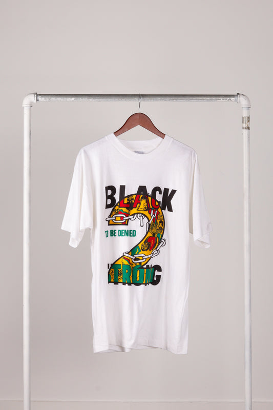 Vintage 80's 2 Black 2 Strong 'Black History Graphic' Tee