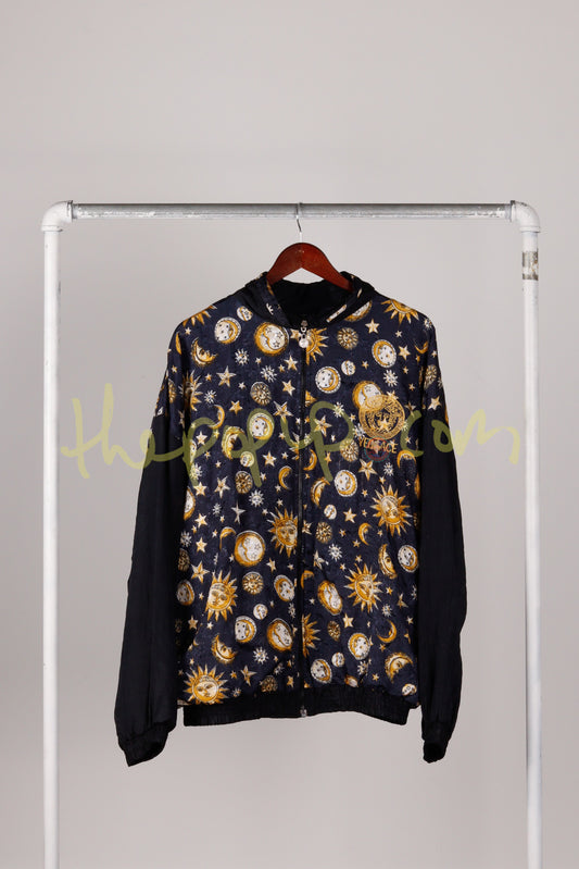 90's Versace Jeans Couture 'Celestial Sun and Moon Print' Nylon Jacket