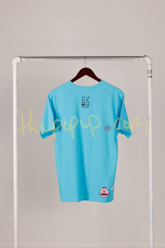 Stüssy x David Shrigley SS12 'Artist Series No Head' Tee Turquoise (2012)