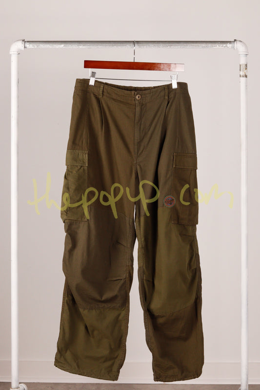 Beams FW23 'Military Drawstring Cargo' Pants Green (2023)