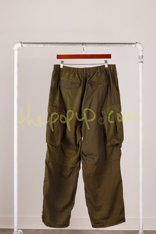 Beams FW23 'Military Drawstring Cargo' Pants Green (2023)