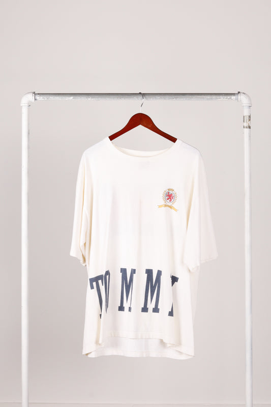 Vintage 90's Tommy Hilfiger 'Multi Logo Double Sided' T-Shirt