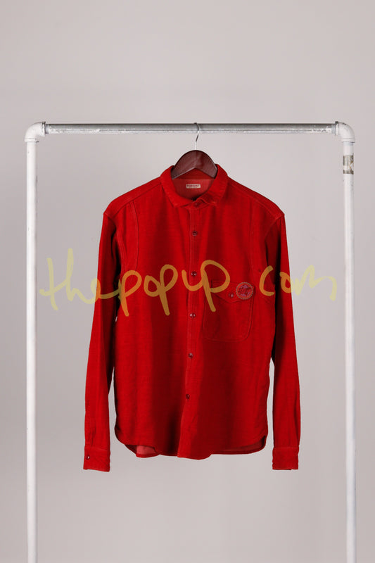 Kapital SS15 'Dragon Cuffed Embroidered' Shirt Red (2015)