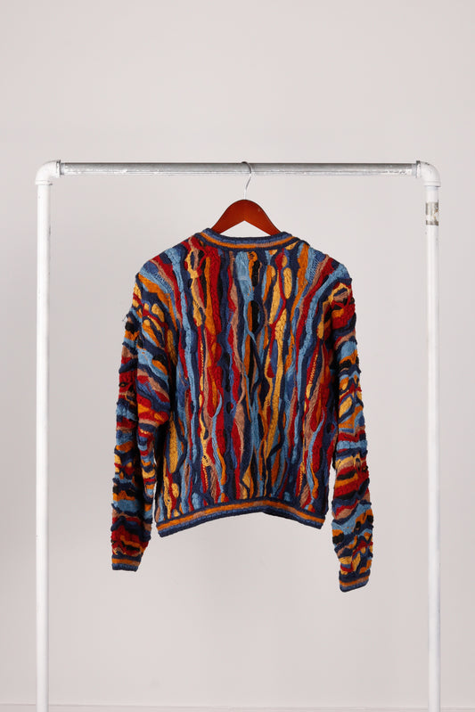 Vintage 90's Coogi Classic 'Cropped Bended Collar' Cardigan