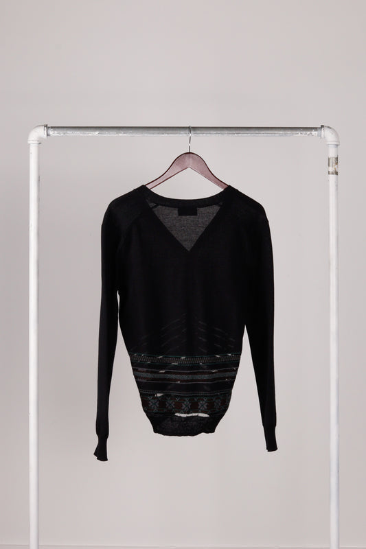 kolor Japan SS13 'Nordic Trim' Cardigan Black (2013)