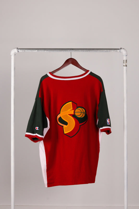 Vintage 90's Champion 'Seattle Supersonics' Shooting Shirt