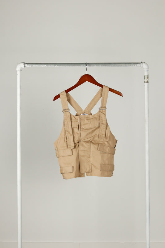 Beams Boy FW18 'Multi Strap Cargo' Vest Beige (2018)