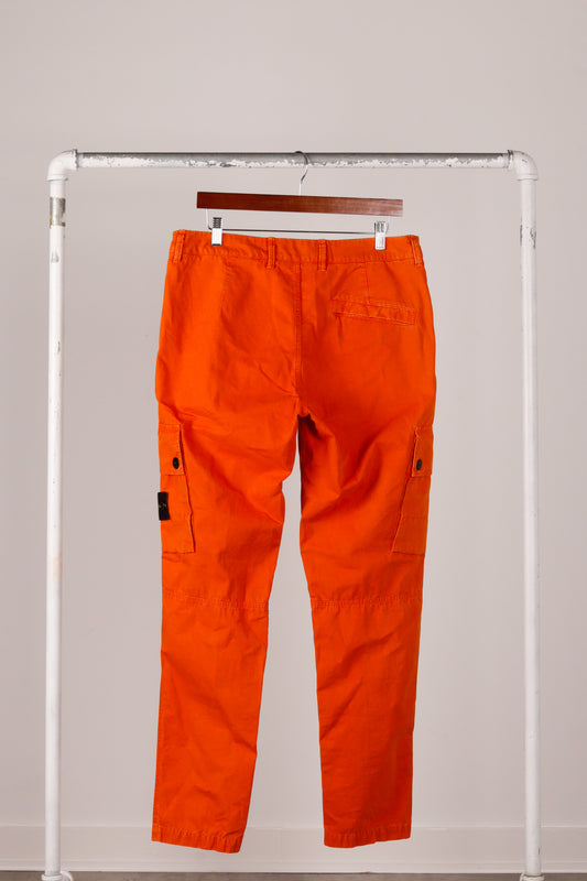 Stone Island SS24 'Garment Dyed Old Treatment' Cargo Pants Orange (2024)