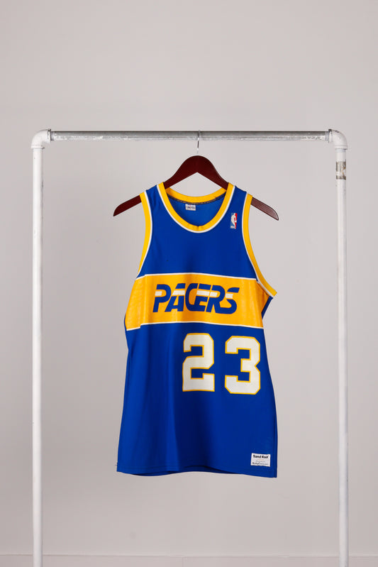 Vintage 1986-87 Sand Knit 'Wayman Tisdale Indiana Pacers Away' Replica Jersey