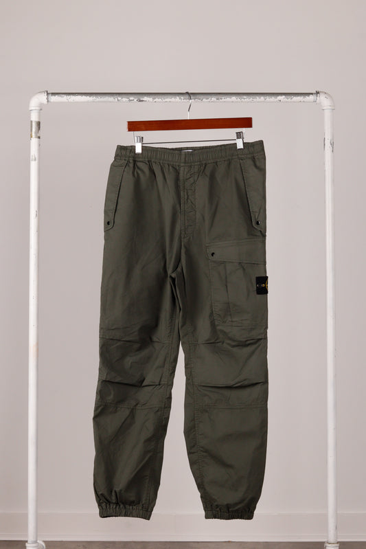 Stone Island SS23 'Twill Stretch-TC Loose Cargo Pants Musk Green (2023)