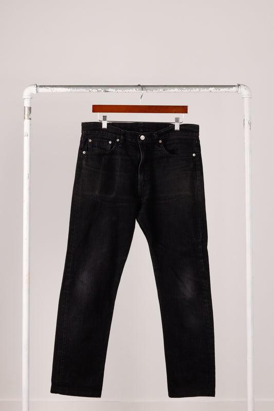 orSlow SS24 '107W Black OW Wash 13.5oz Ivy Fit' Selvedge Denim (2024)