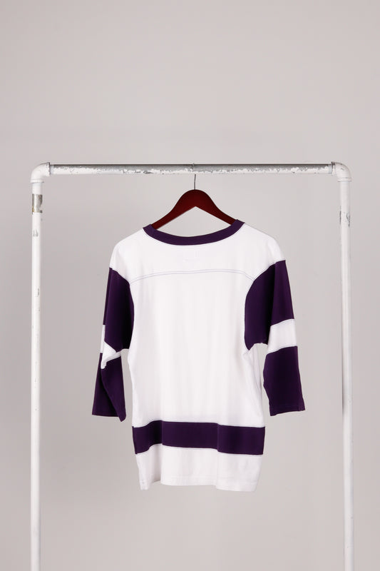 90's Needles 'Football Contrast Stitch' Jersey Top Purple