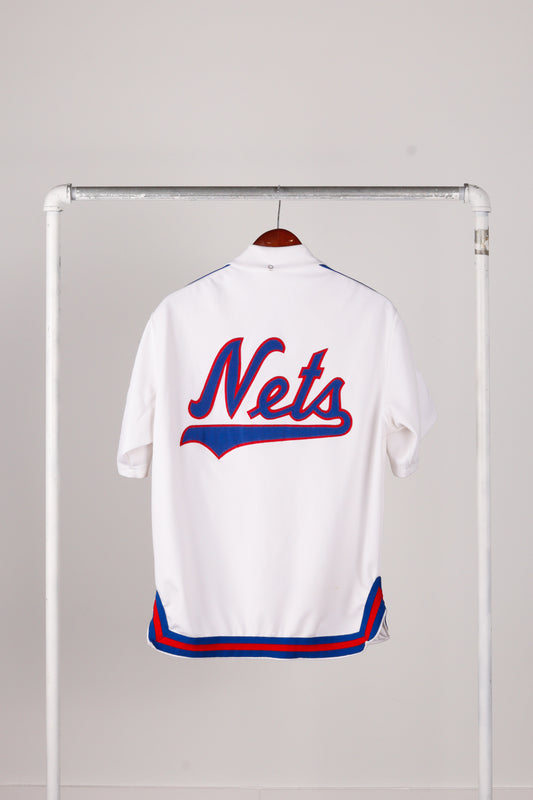 Vintage 1982-83 Rawlings 'Jan van Breda Kolff New Jersey Nets Home' Shooting Shirt White