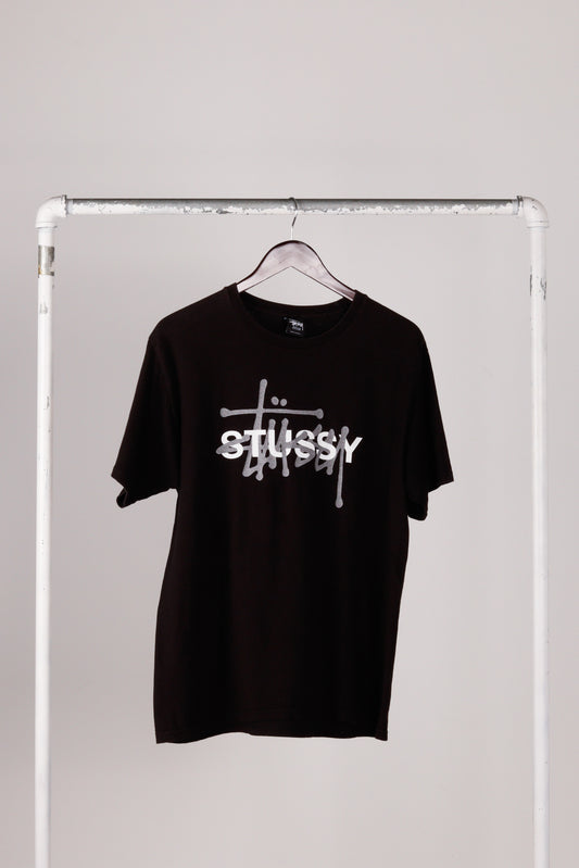 2010's Stüssy 'Blended Font Logo' Tee Black