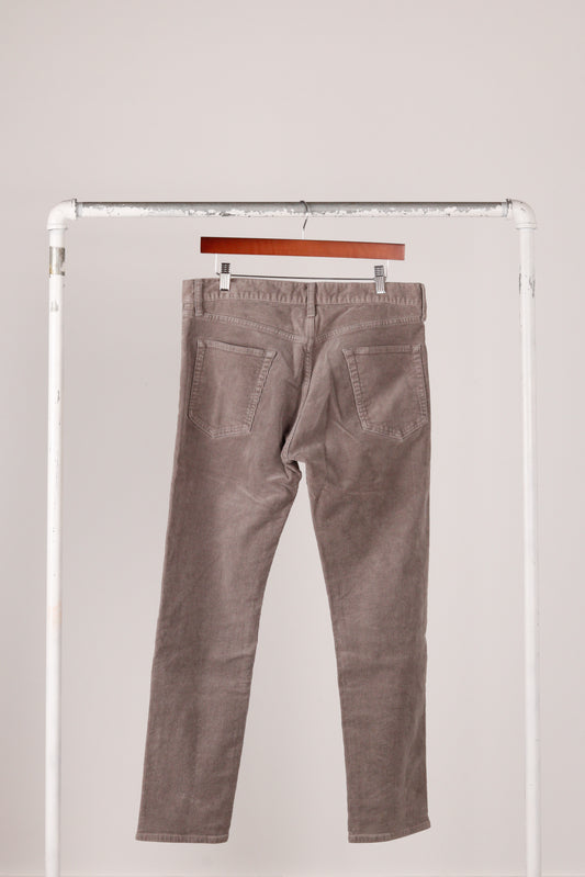 Beams Plus FW22 '5-Pocket Corduroy' Pants Light Grey (2022)