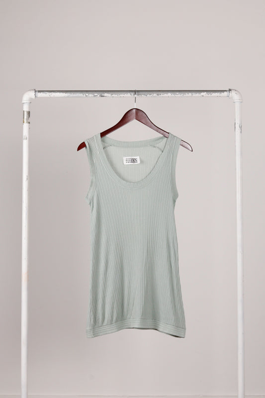 Maison Margiela 6 SS10 'Ribbed Knit' Tank Top Mint (2010)