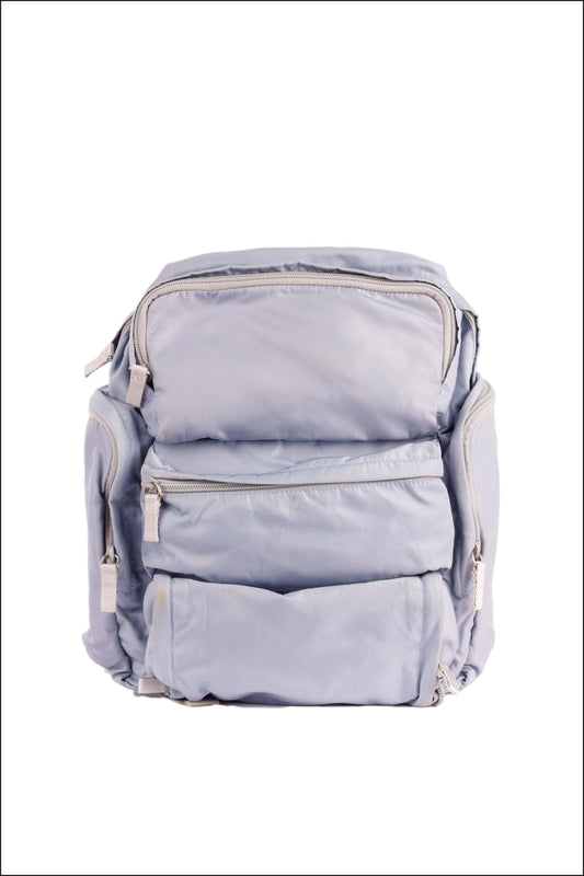 Vintage 2000's Prada 'V139' Nylon Backpack Powder Blue