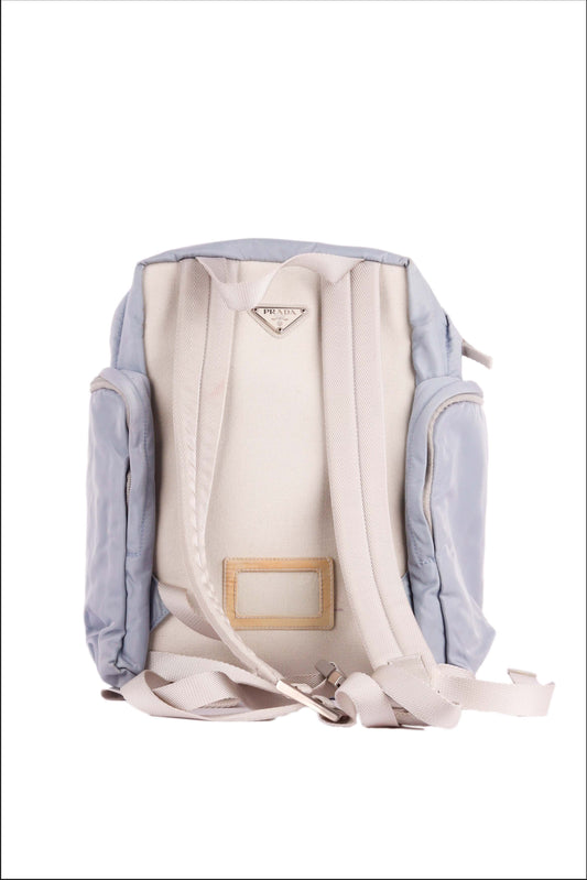 Vintage 2000's Prada 'V139' Nylon Backpack Powder Blue