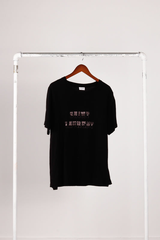 Saint Laurent FW18 'Western Logo' T-Shirt Black (2018)