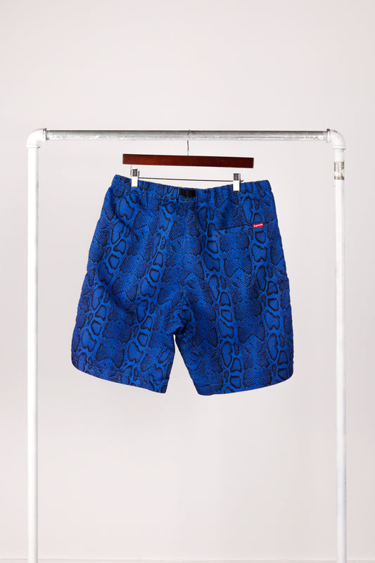 Supreme SS12 'Snake' Belted Shorts Blue (2012)