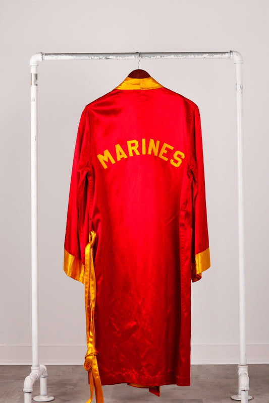 Vintage 60's USMC 'Marines Boxing Team' Satin Boxing Robe