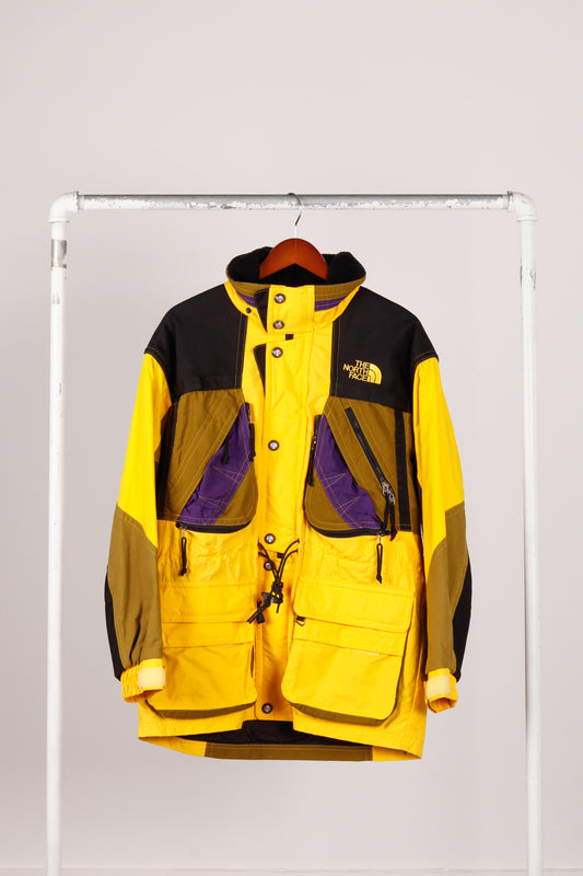 Vintage 90's The North Face 'Skiwear' Cargo Jacket Yellow